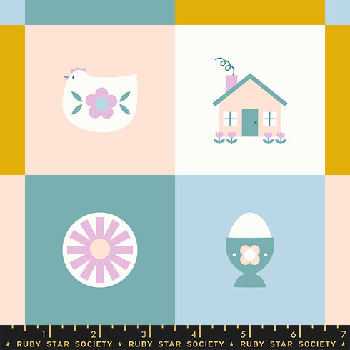 Picture Book Memory Cards in Playroom - Ruby Star Society Sold by the 24" Repeat